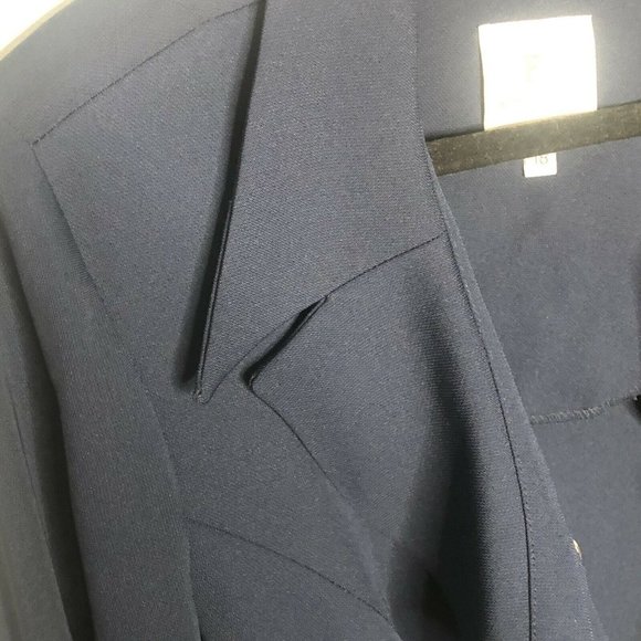 Fattaneh Bahari VTG Blazer Plus Size 18 Navy - Picture 8 of 9